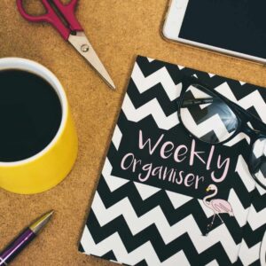 Weekly organiser showing the importance of organisation in business