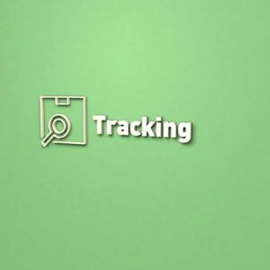 the word 'tracking' written on a green background
