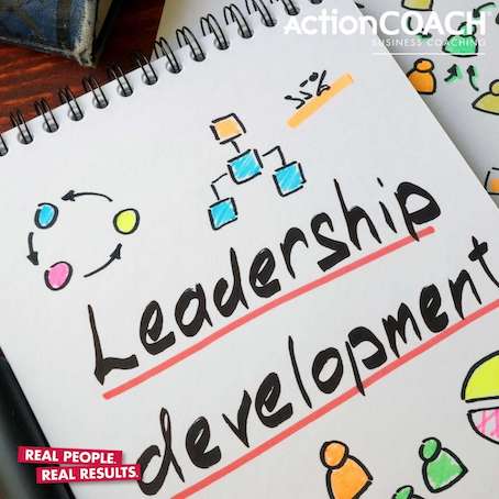 leadership development on notepad
